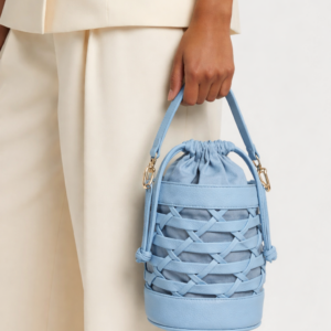 Bolso cuero efecto malla