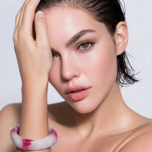 Brazalete resina rosa